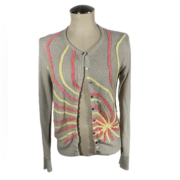 Anthropologie Mystree Hem And Thread Sunburst cardigan Size Large - Picture 1 of 8